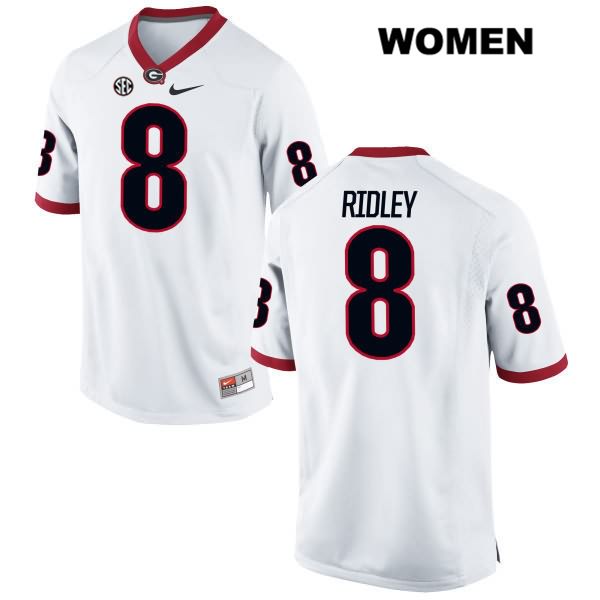 Georgia Bulldogs Women's Riley Ridley #8 NCAA Authentic White Nike Stitched College Football Jersey DFV3256VH